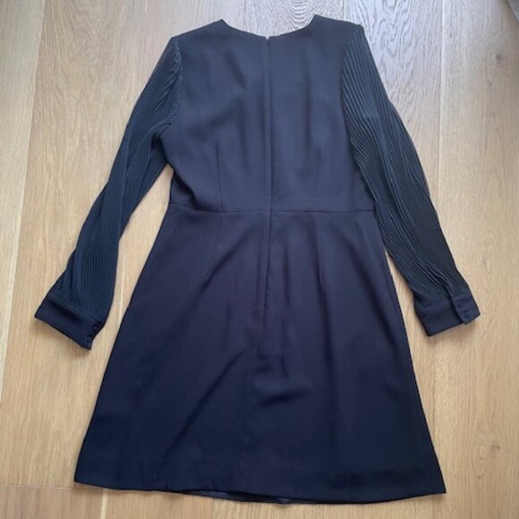 NWT JCrew Pleated Sheer Sleeved Mini Dress Size 4 - Picture 4 of 9